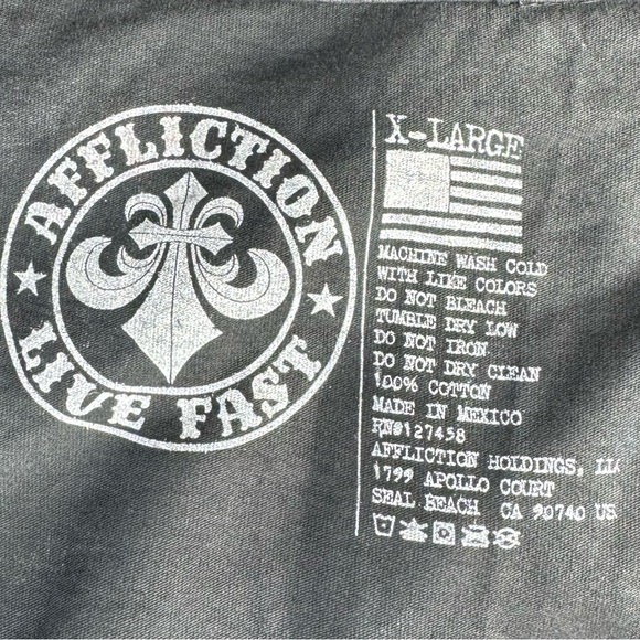 Affliction Men's Short Sleeve Graphic T-shirt -Size: XL/2XL- NWT - Picture 11 of 11